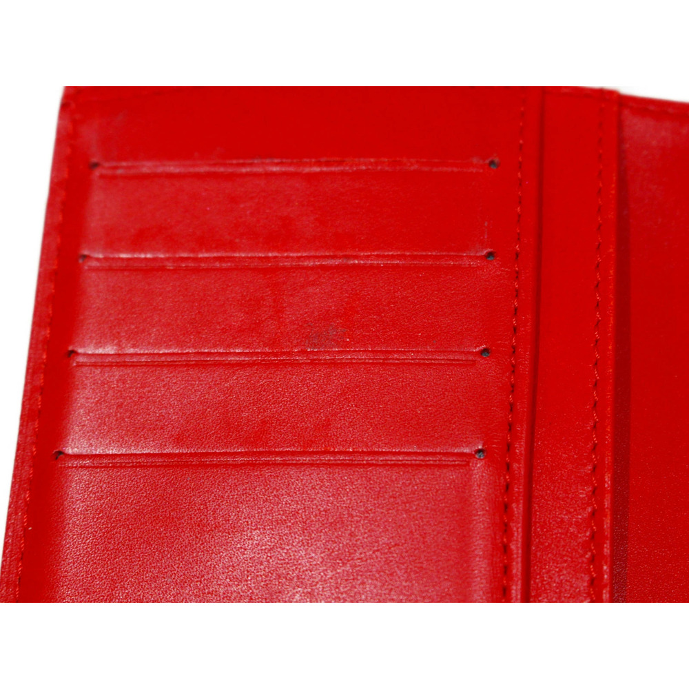 LOUIS VUITTON Porte Monnaie Viennois Vernis Red Bi fold Wallet Coin Purse - Picture 8 of 10